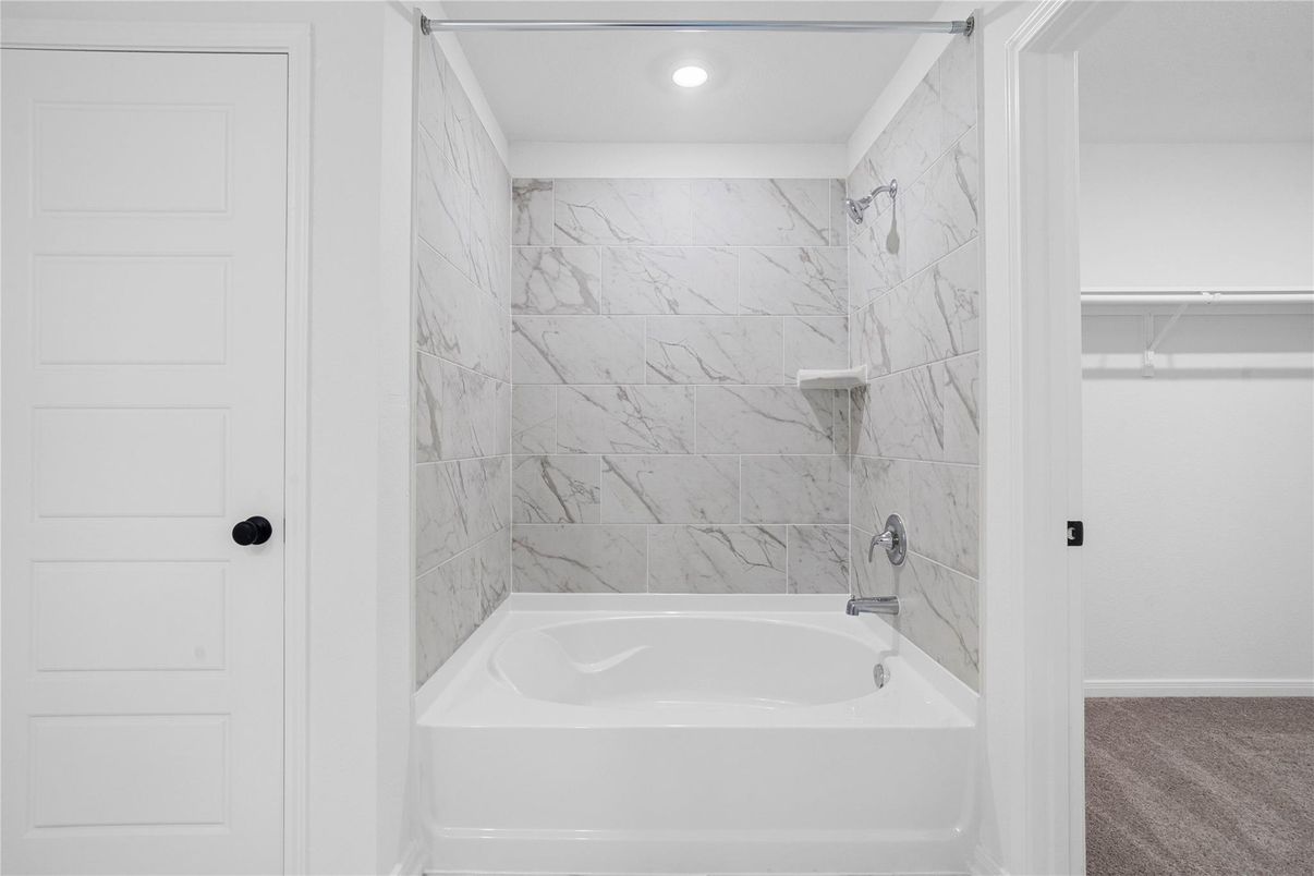 Bathroom, Interior, Marble Walls, Recessed Lighting