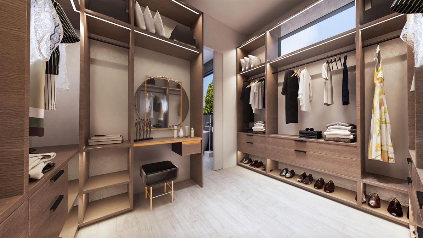 Interior, Walk-in Closets, Wood Texture Flooring