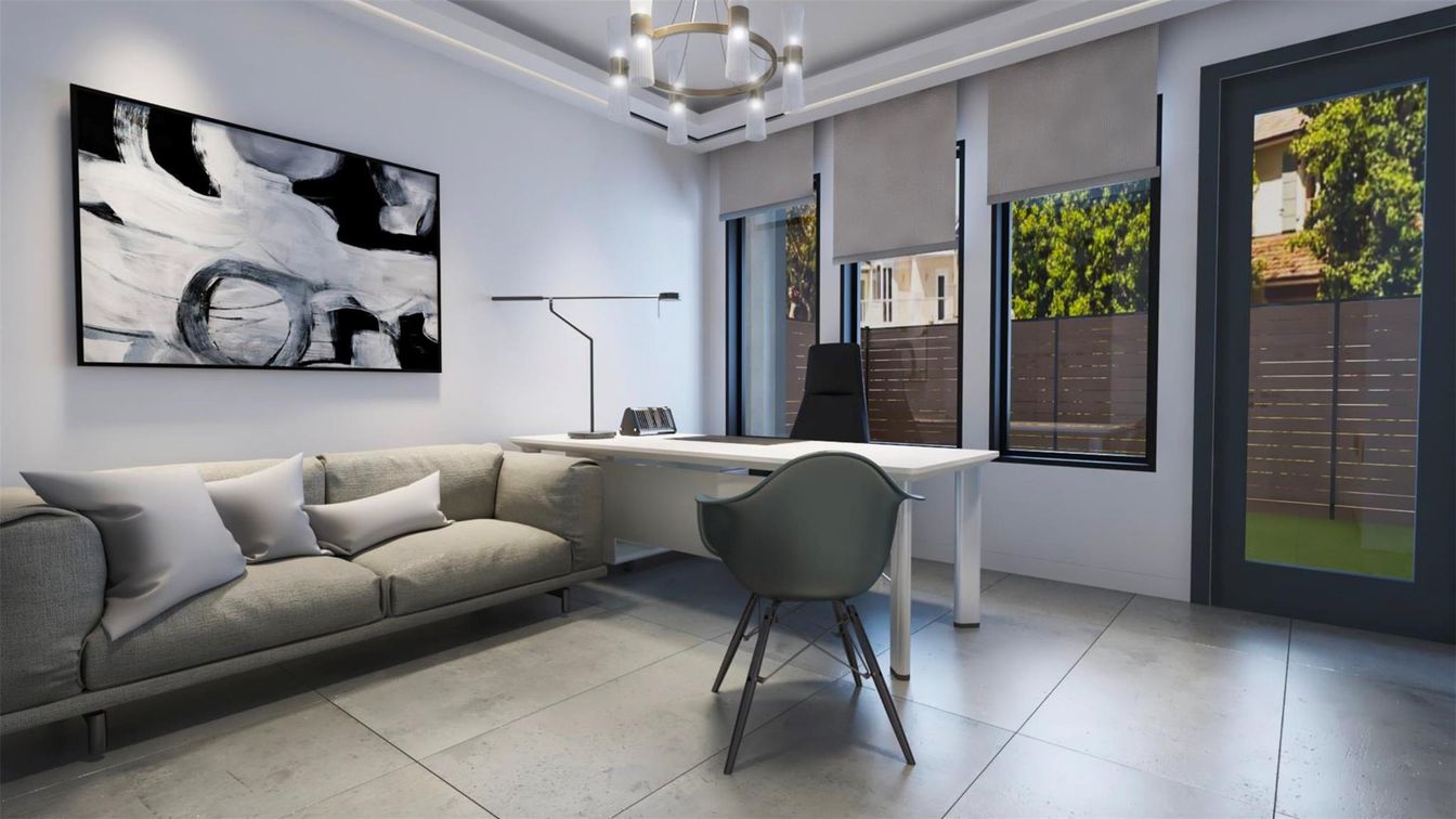 Chandelier, Home Office, Interior