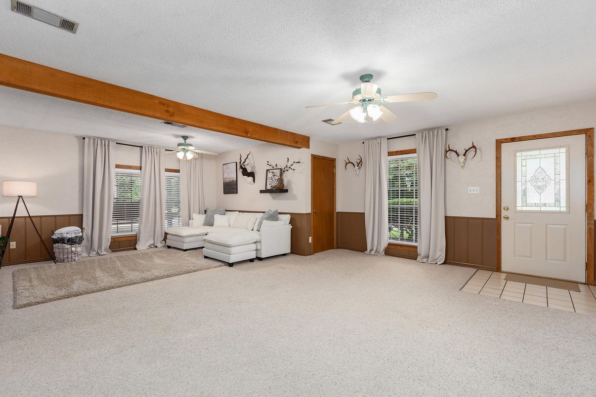 Interior, Living room, Wooden Beams