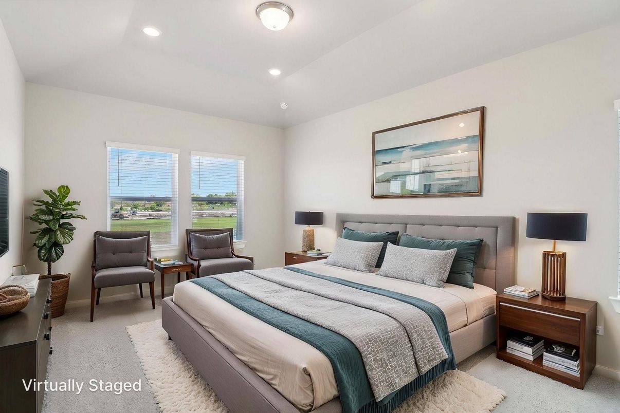 Bedroom, Interior, Recessed Lighting
