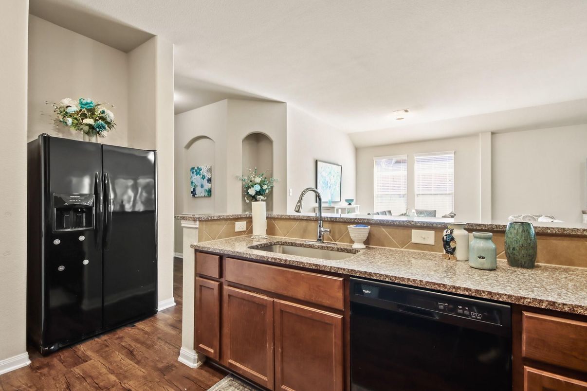 Interior, Kitchen, Wood Texture Flooring