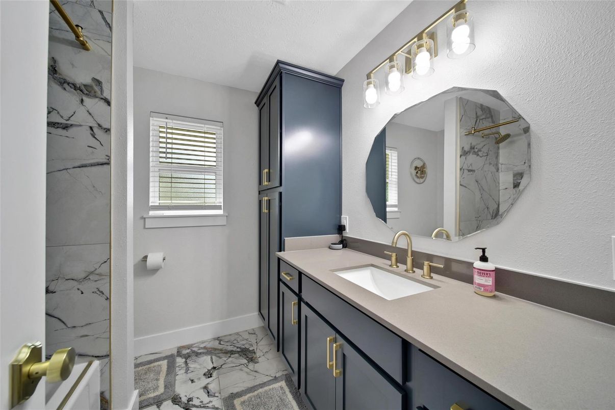 Bathroom, Dual Sink Vanities, Interior, Marble, Marble Walls