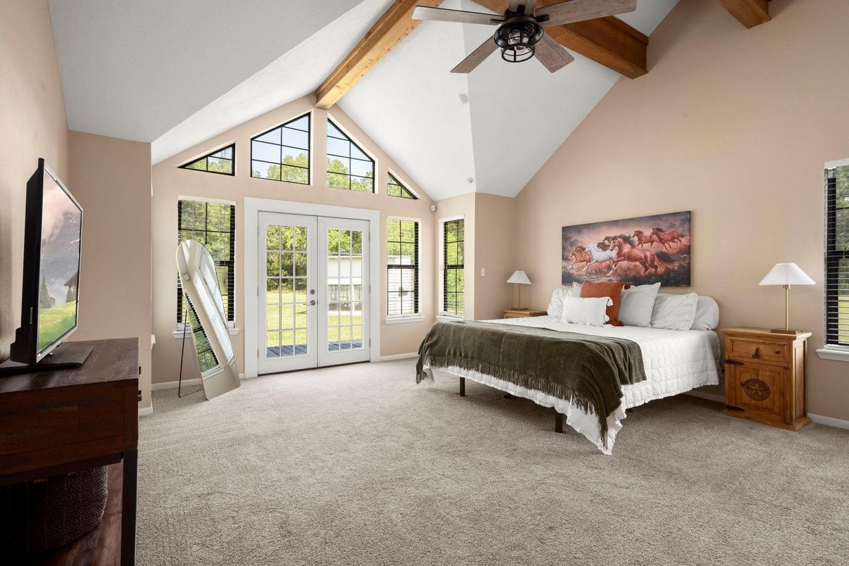 Bedroom, Interior, Wooden Beams