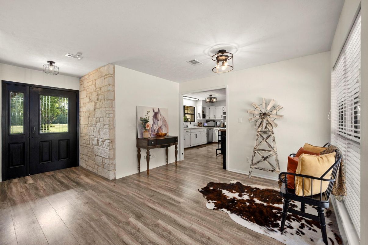 Interior, Kitchen, Wood Texture Flooring