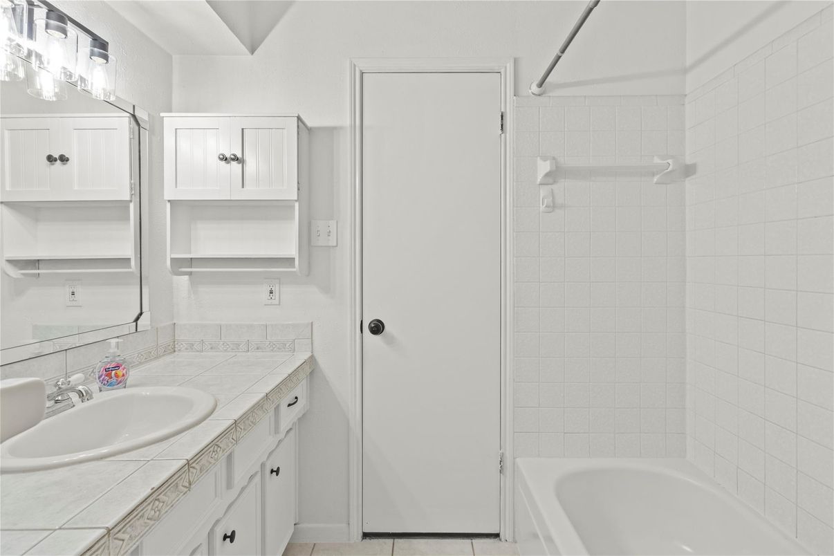 Bathroom, Glass Shower, Interior, Tile Countertops