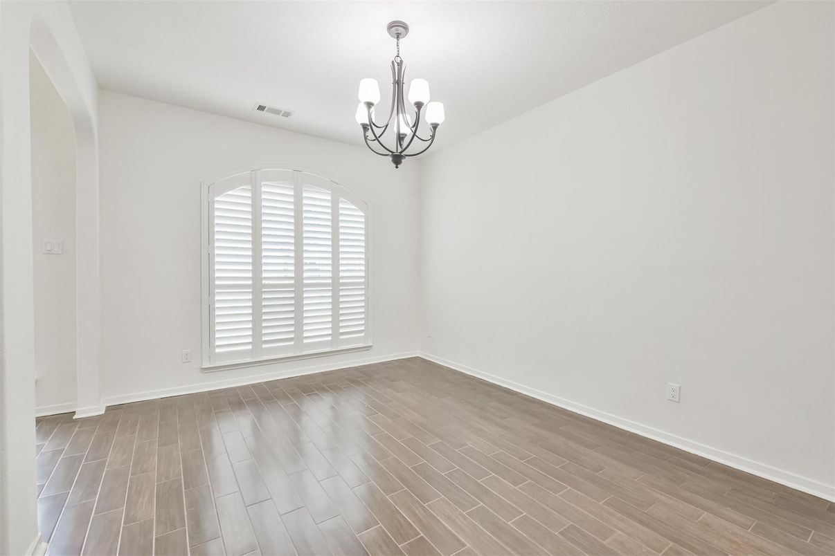 Chandelier, Empty room, Interior, Wood Texture Flooring