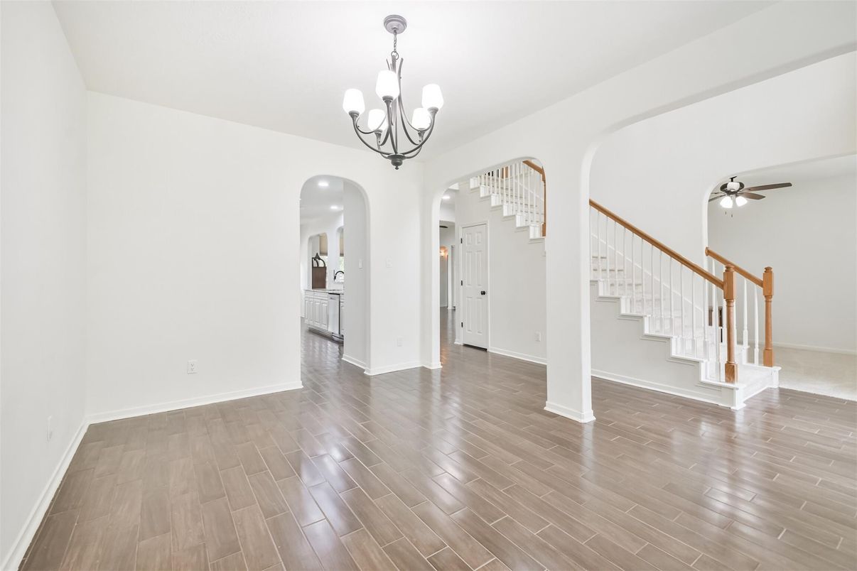 Chandelier, Interior, Wood Texture Flooring