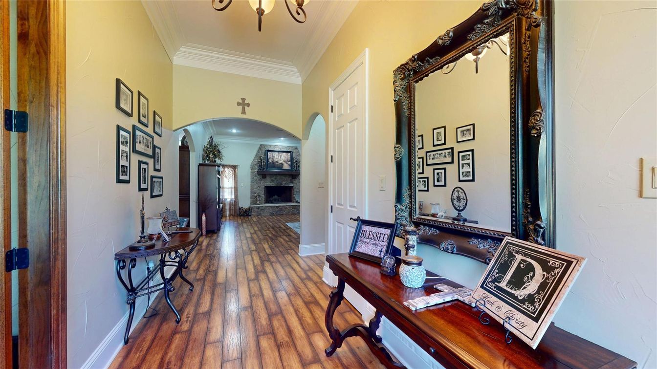 Fireplace, Home Office, Interior, Wood Texture Flooring