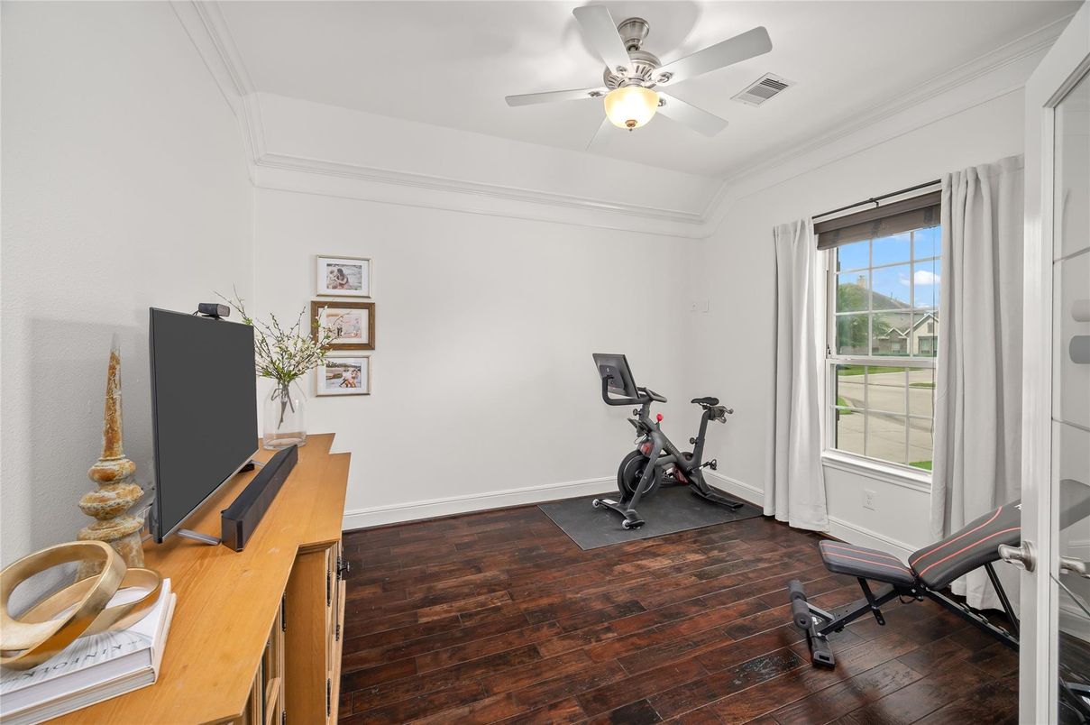 Fitness Equipment, Interior, Wood Texture Flooring