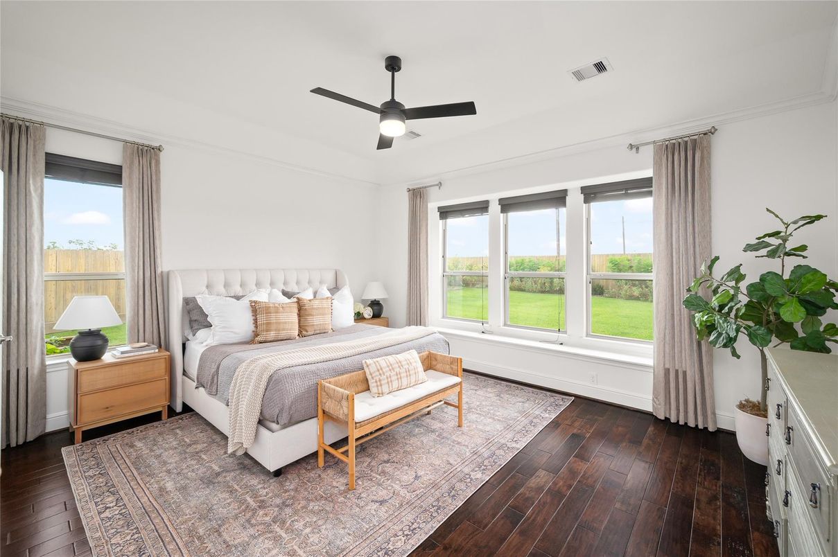 Bedroom, Interior, Wood Texture Flooring