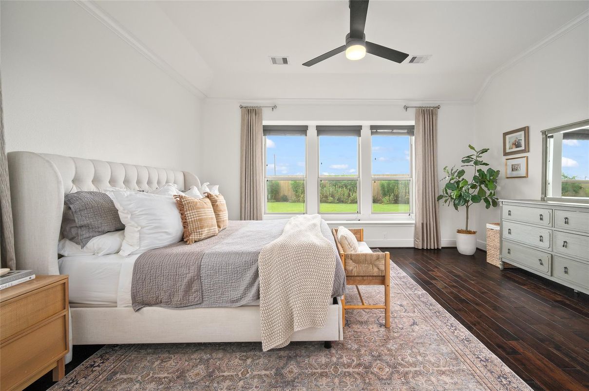 Bedroom, Interior, Wood Texture Flooring