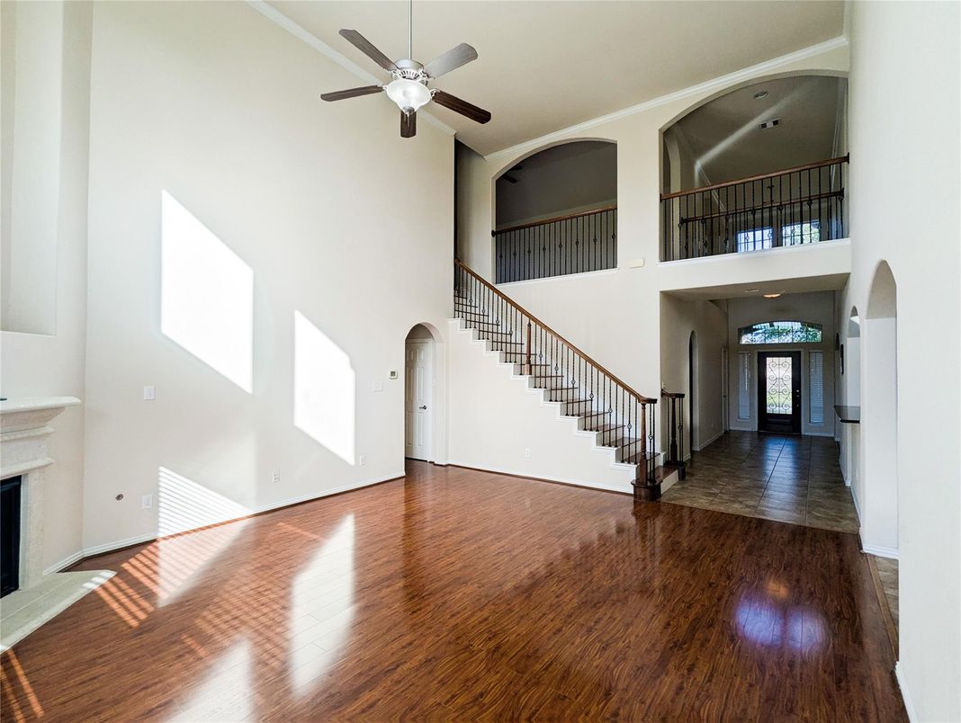 Fireplace, Interior, Wood Texture Flooring