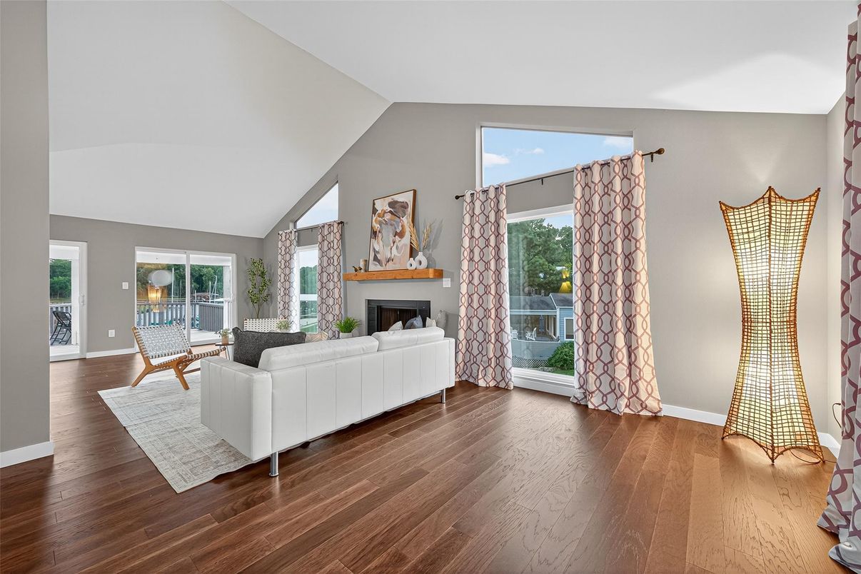 Fireplace, Interior, Living room, Wood Texture Flooring