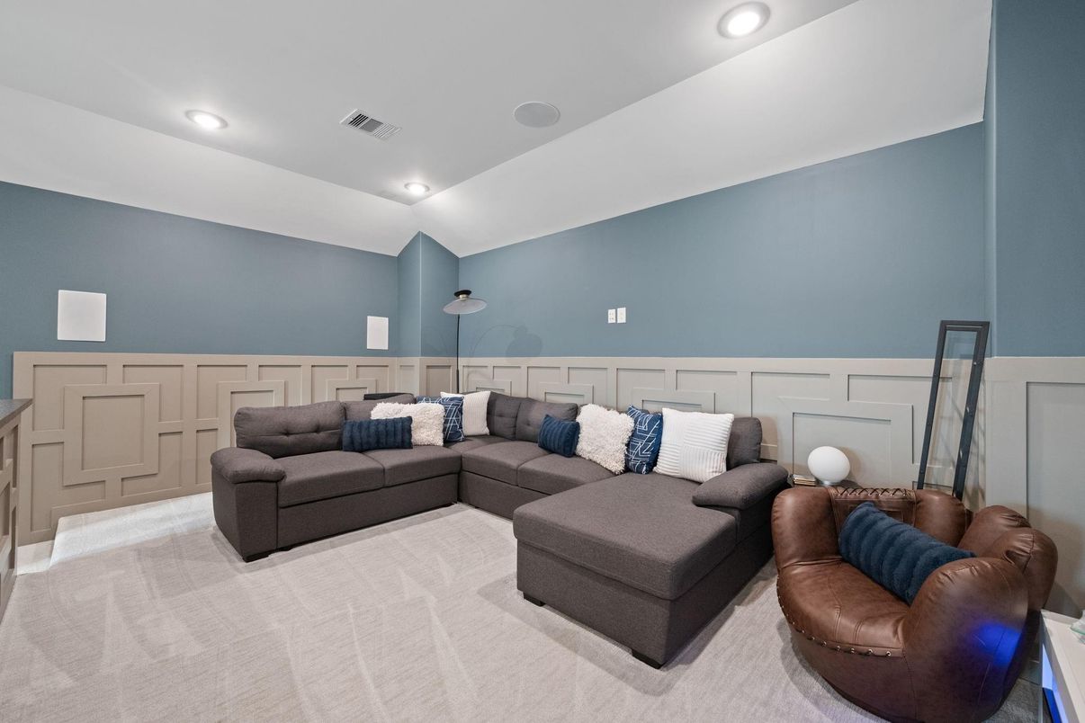 Interior, Living room, Recessed Lighting