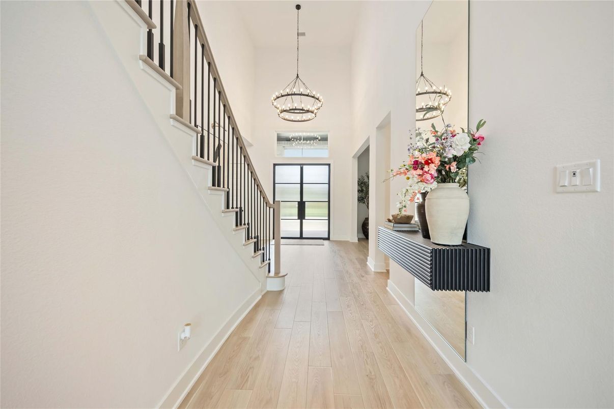 Chandelier, Interior, Pendant Lights, Wood Texture Flooring