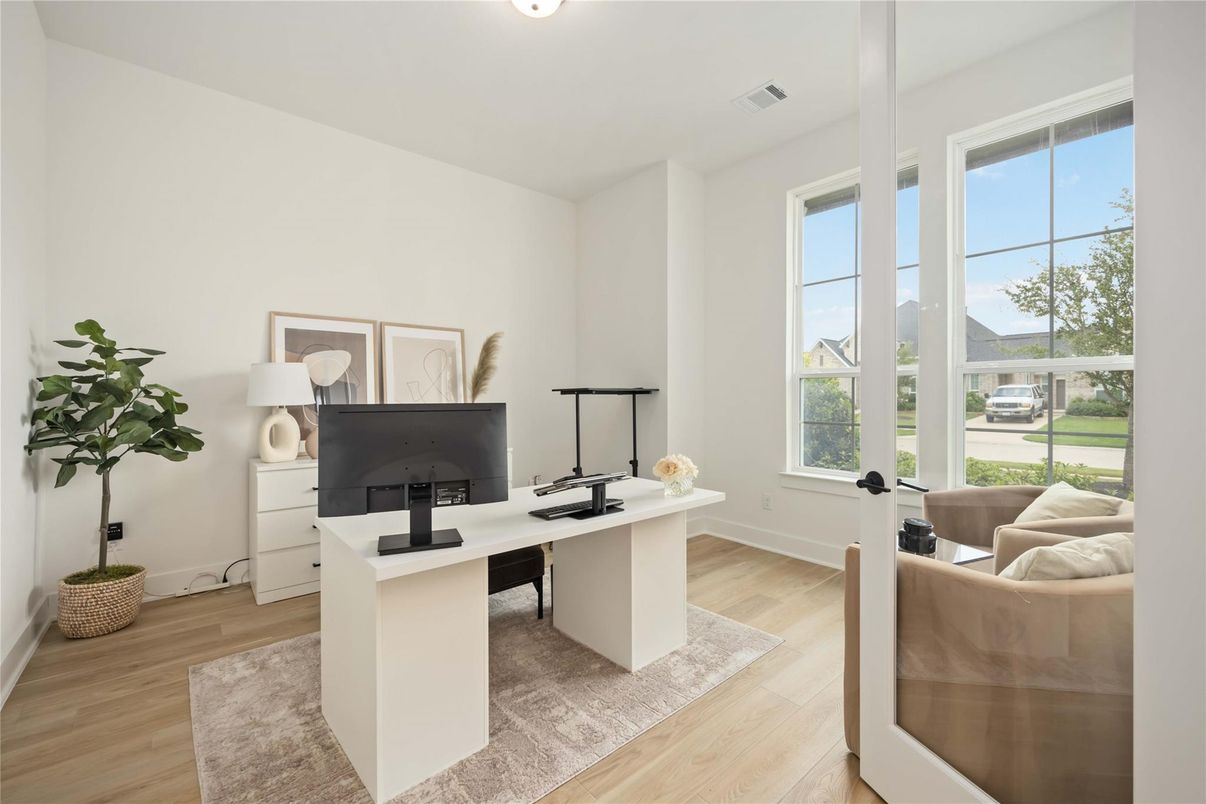 Home Office, Interior, Wood Texture Flooring