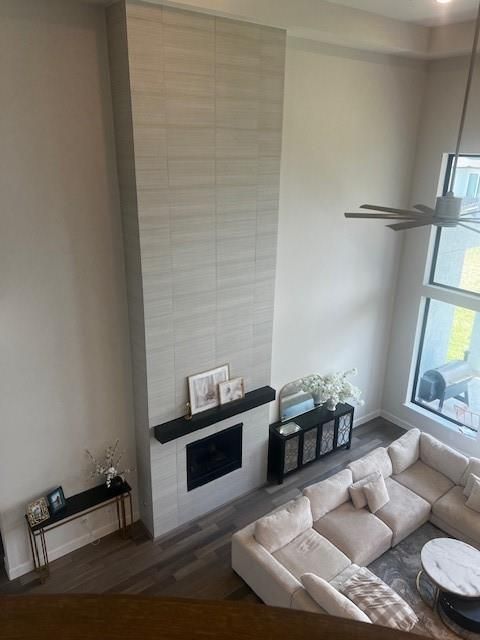 Fireplace, Interior, Living room, Wood Texture Flooring