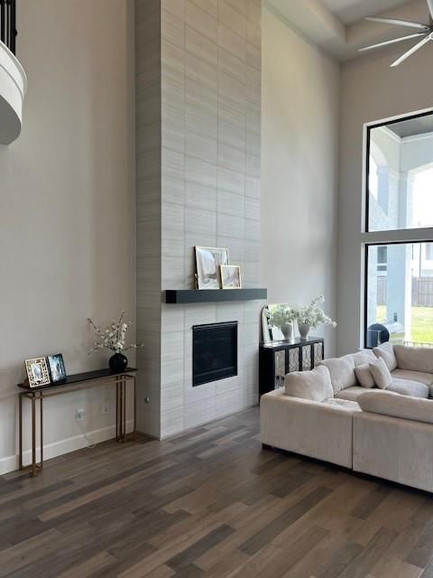 Fireplace, Interior, Living room, Wood Texture Flooring