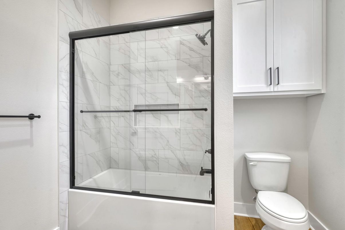 Bathroom, Glass Shower, Interior, Marble Walls