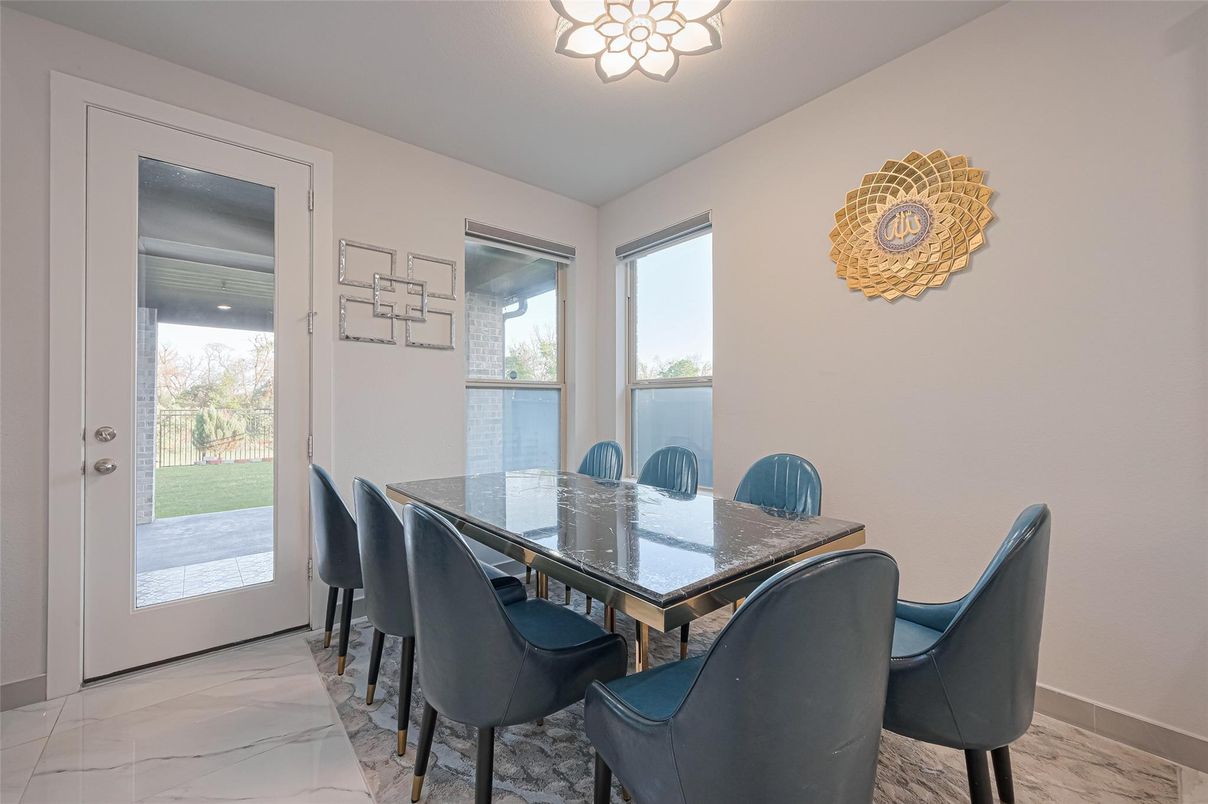 Dining room, Interior, Marble