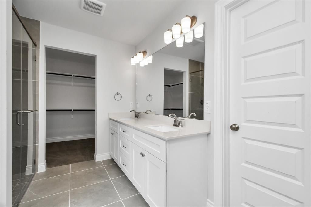 Bathroom, Dual Sink Vanities, Glass Shower, Interior, Walk-in Closets