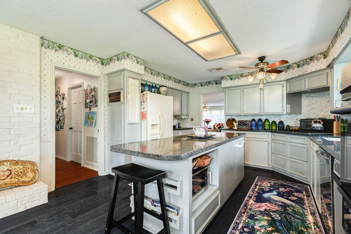 Interior, Kitchen, Wood Texture Flooring