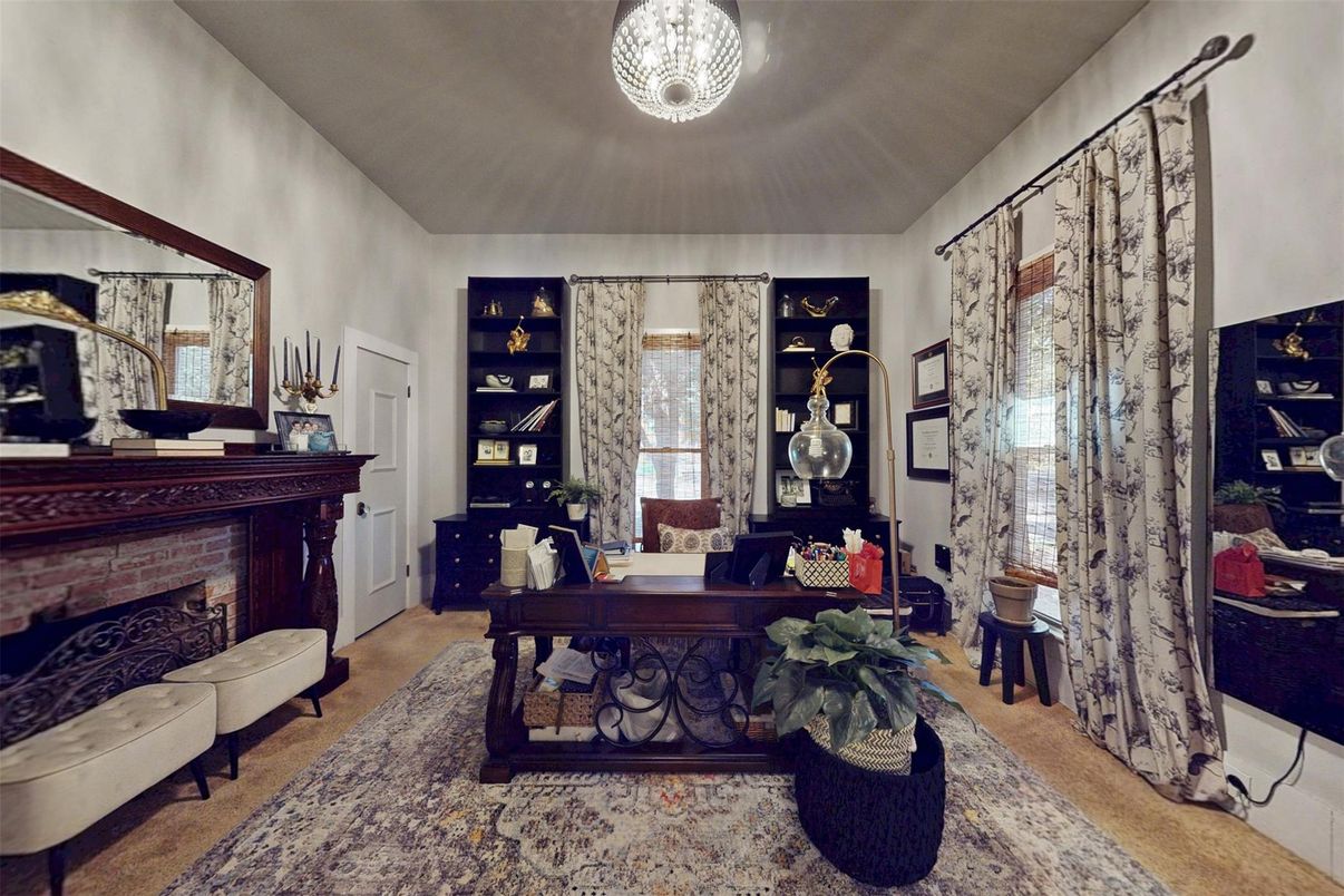 Fireplace, Home Office, Interior