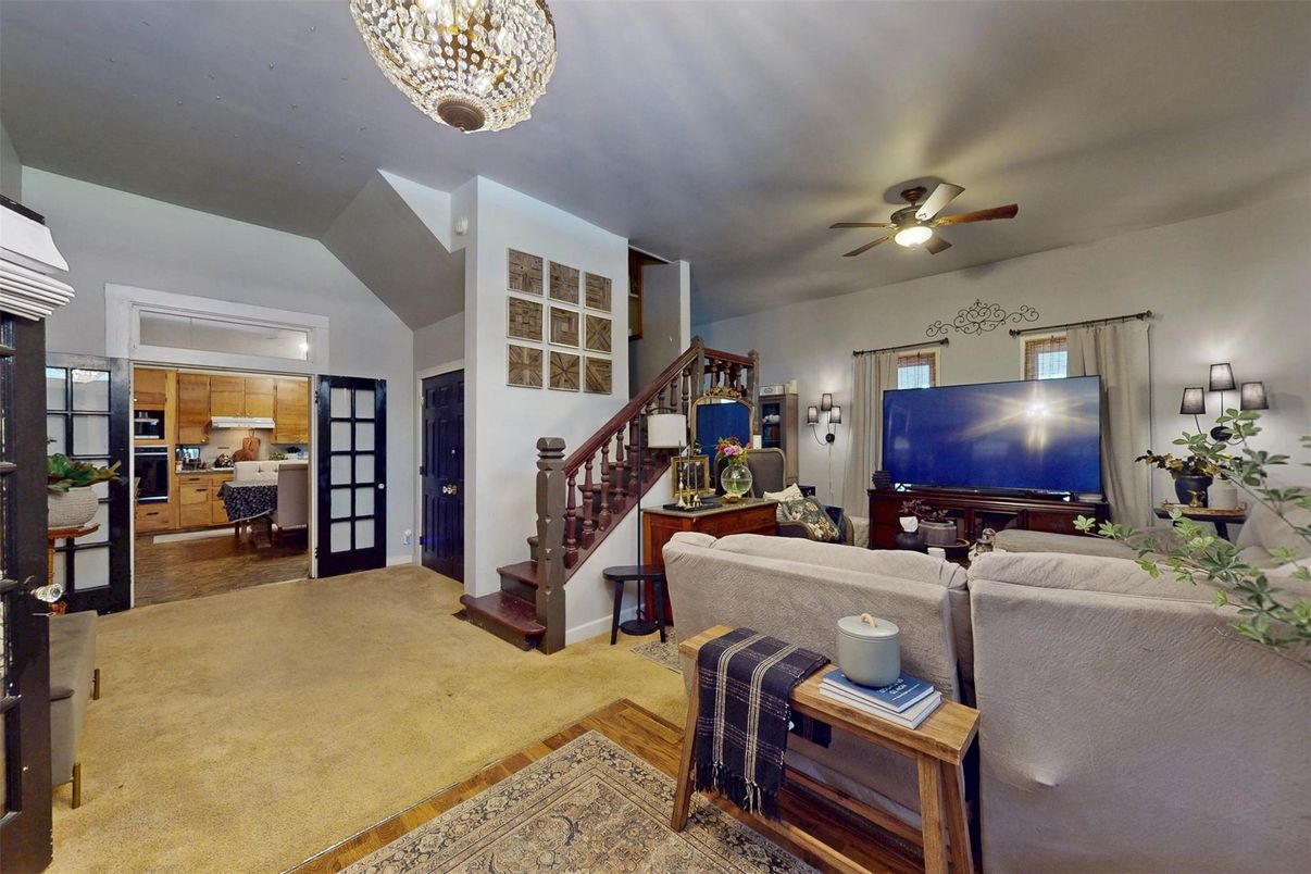 Chandelier, Interior, Living room, Wood Texture Flooring