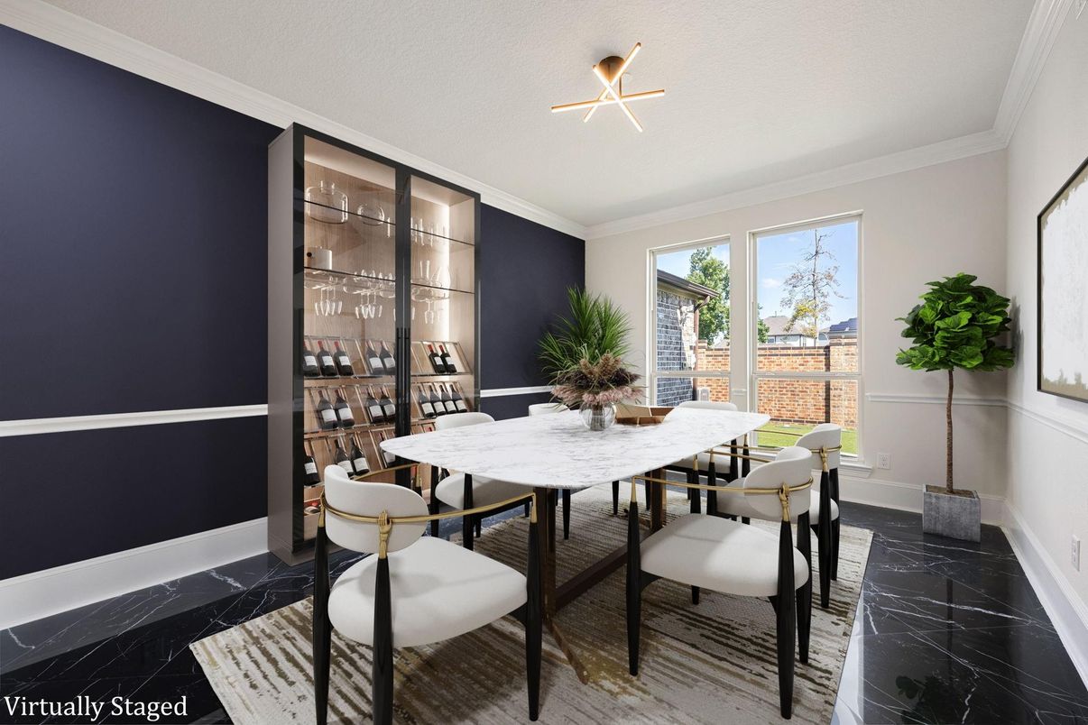 Dining room, Interior, Marble