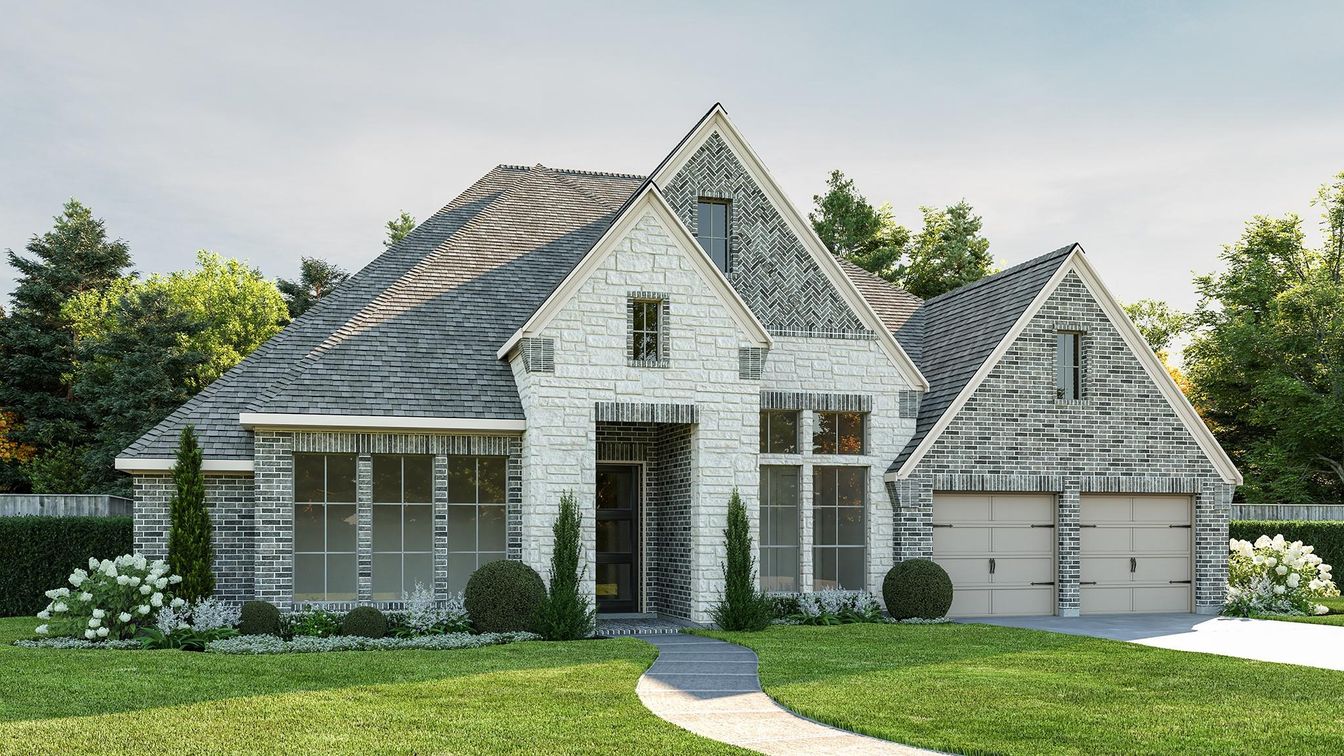 Attached, Exterior, Facade, Brick Traditional