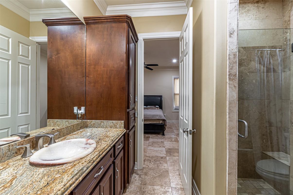 Bathroom, Bedroom, Glass Shower, Interior