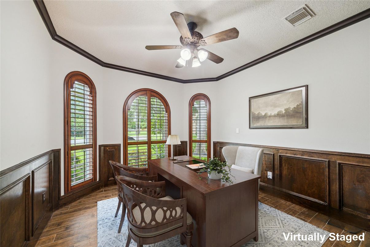 Home Office, Interior, Wood Texture Flooring