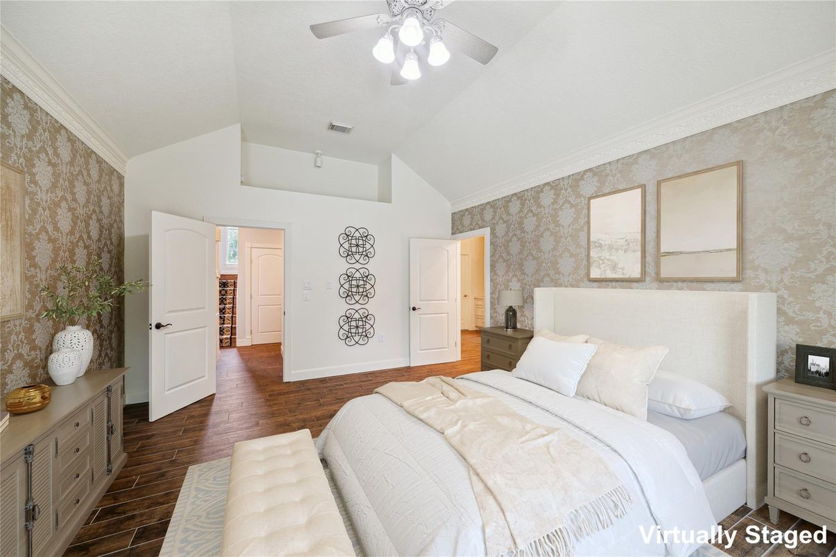 Bedroom, Interior, Wood Texture Flooring