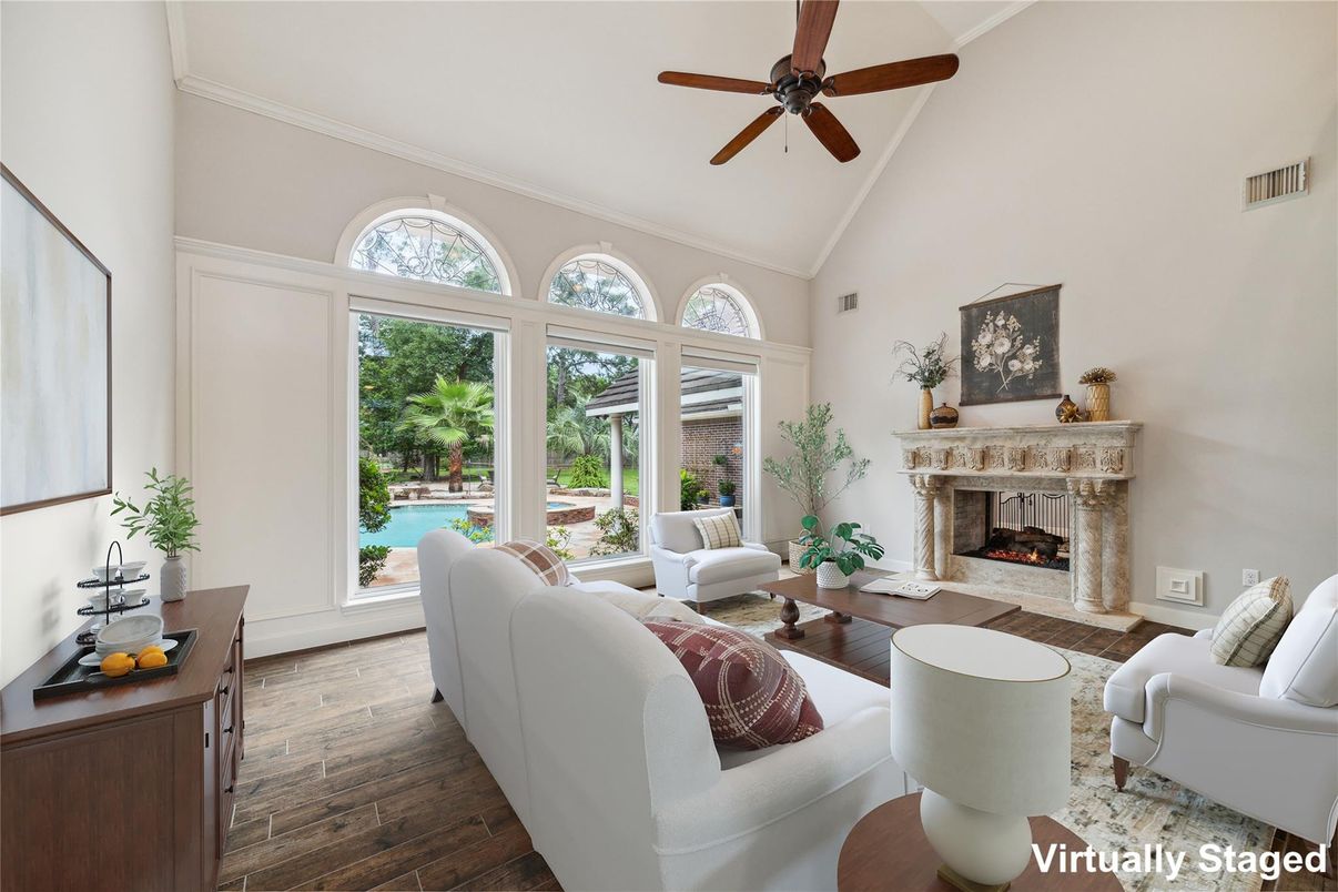 Fireplace, Interior, Living room, Wood Texture Flooring