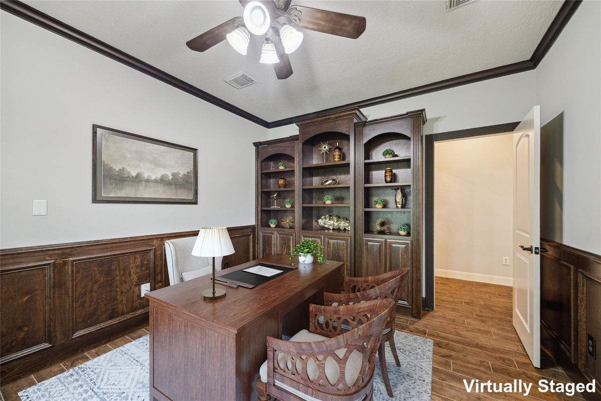 Home Office, Interior, Wood Texture Flooring