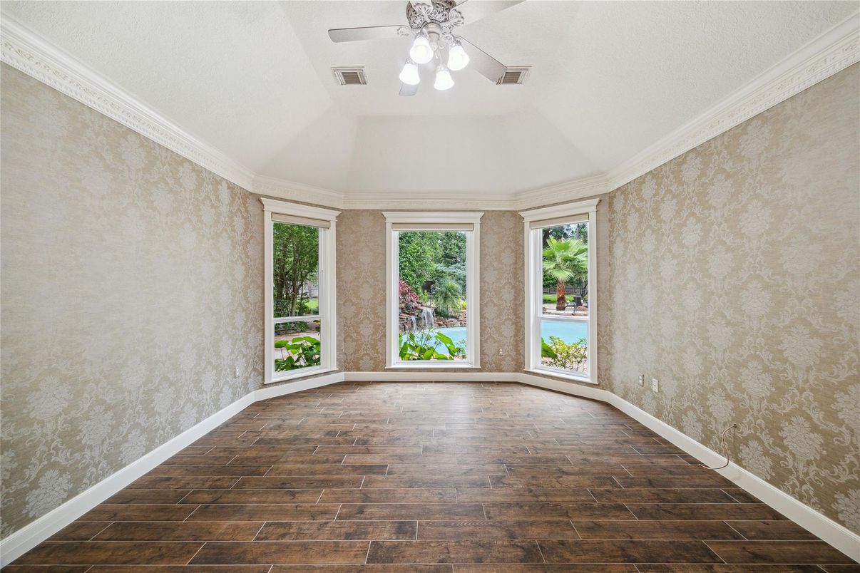 Empty room, Interior, Wood Texture Flooring