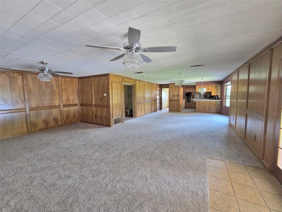 Empty room, Interior, Kitchen, Wooden Walls