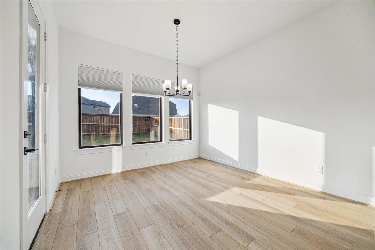 Chandelier, Empty room, Interior, Wood Texture Flooring
