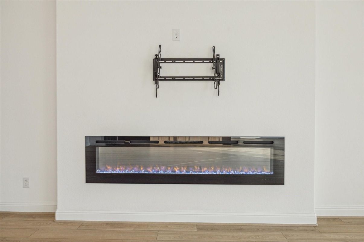 Fireplace, Interior, Wood Texture Flooring
