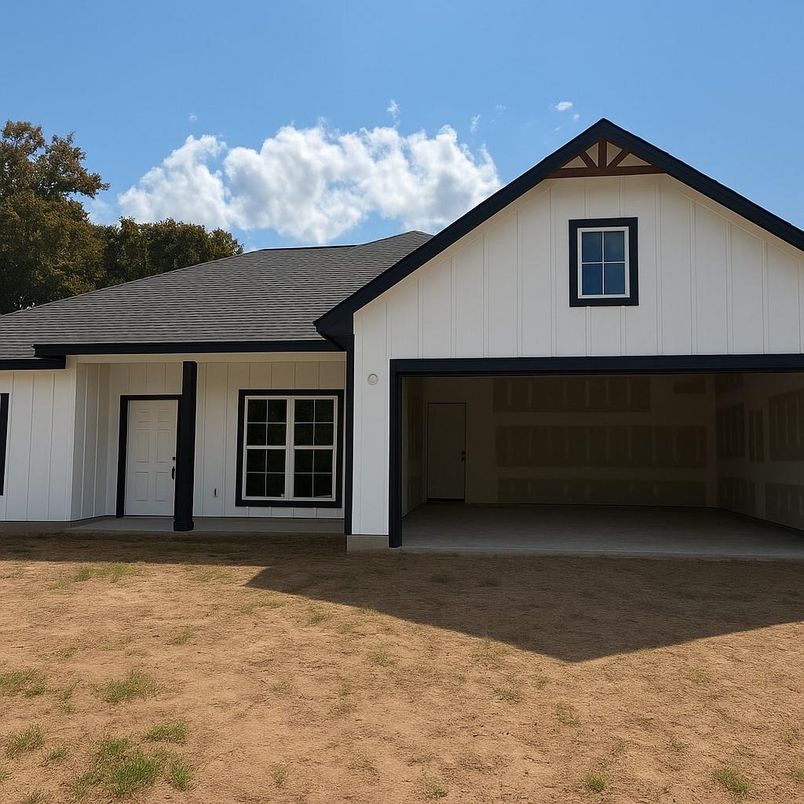 Attached, Exterior, Facade, Farmhouse
