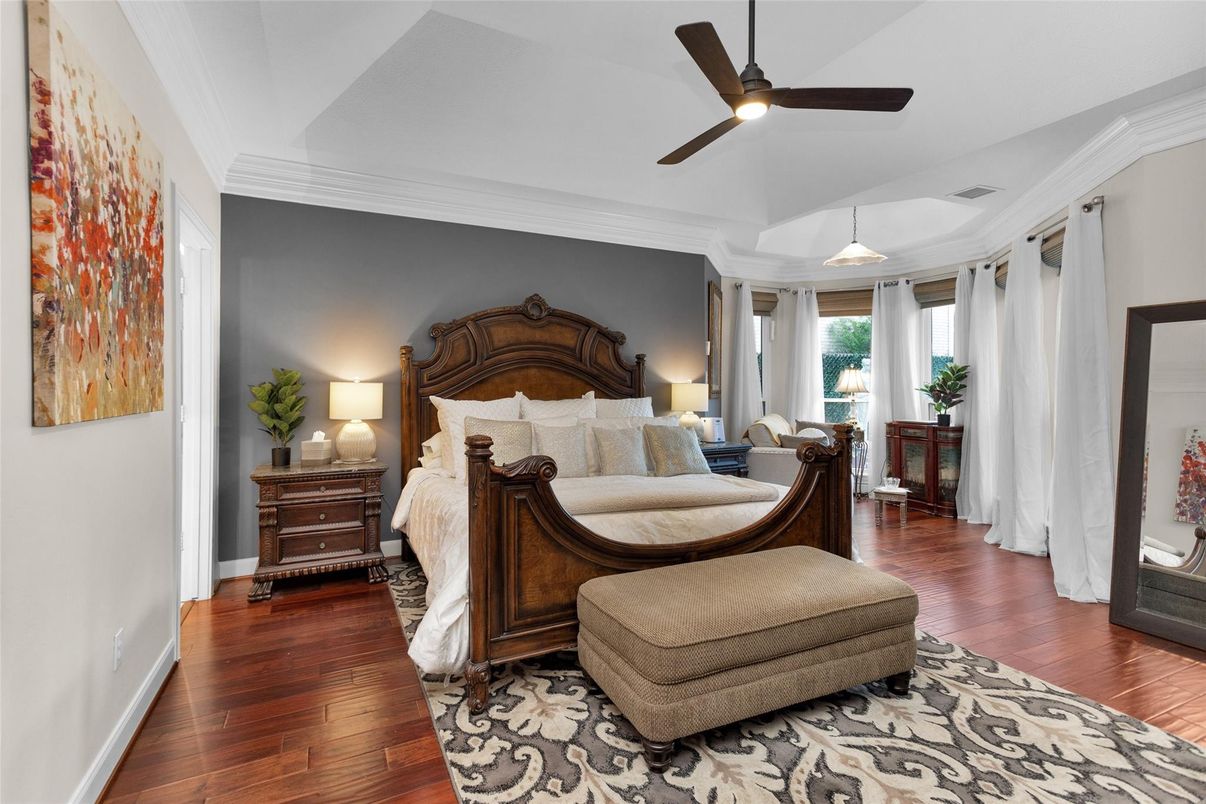 Bedroom, Interior, Wood Texture Flooring