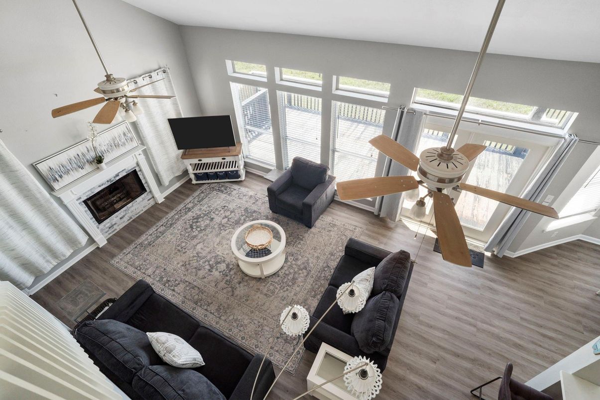 Dining room, Fireplace, Interior, Living room, Wood Texture Flooring