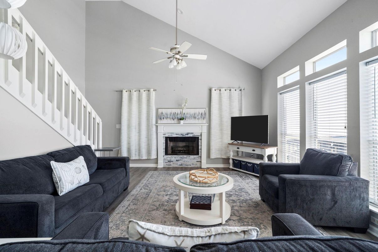 Fireplace, Interior, Living room, Wood Texture Flooring