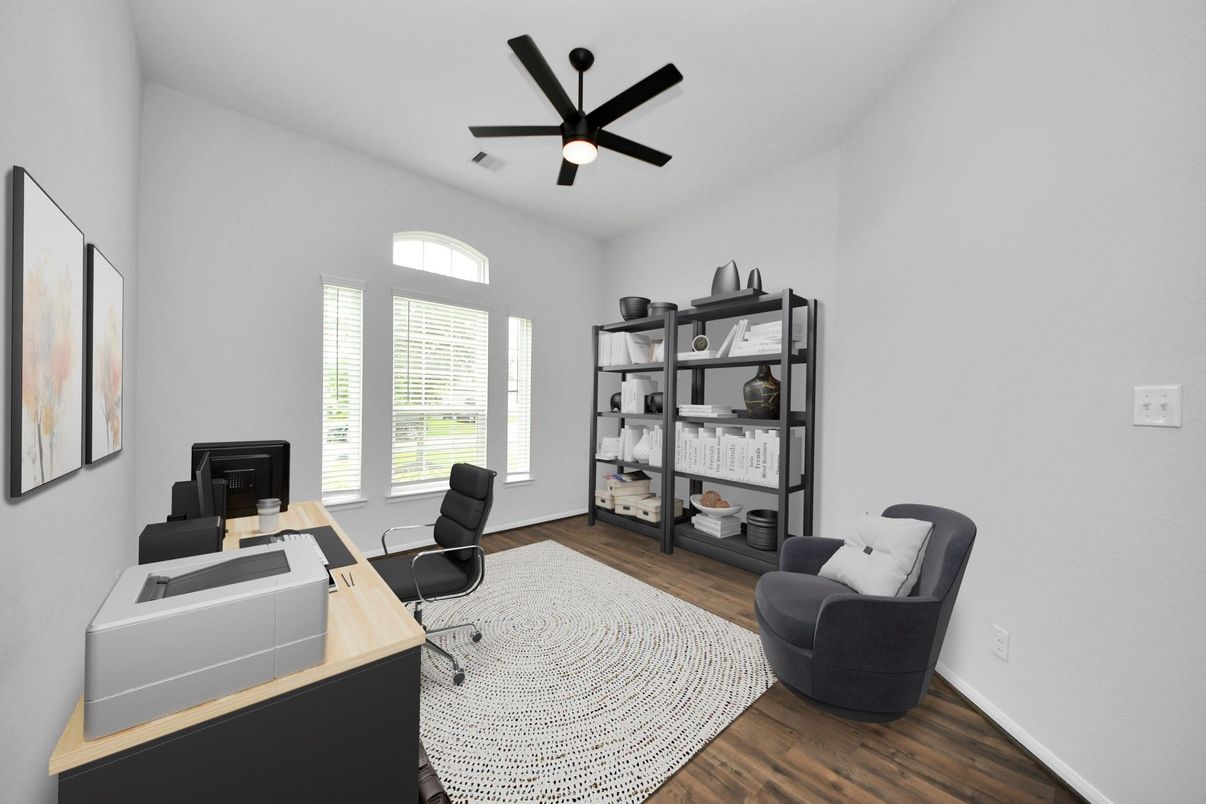 Home Office, Interior, Wood Texture Flooring