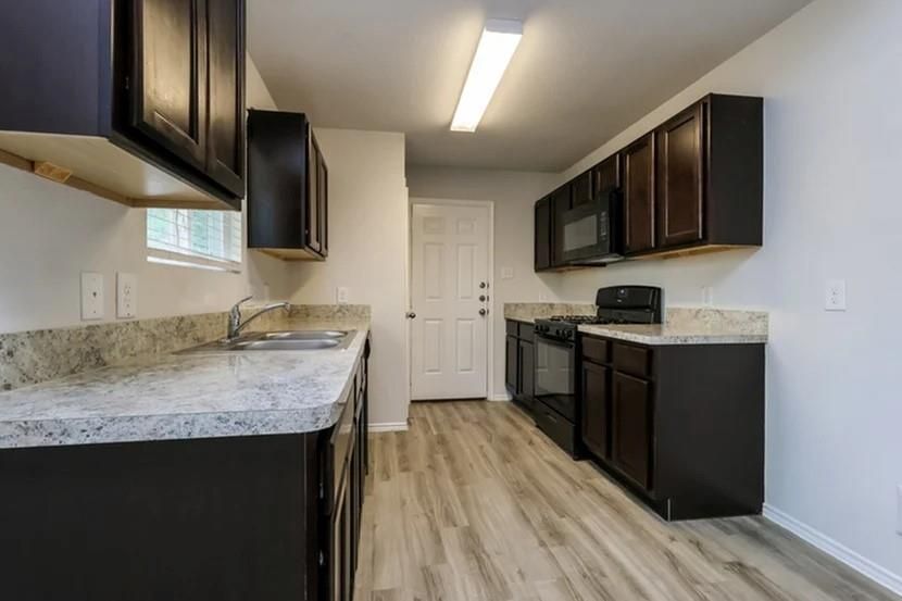 Interior, Kitchen, Wood Texture Flooring
