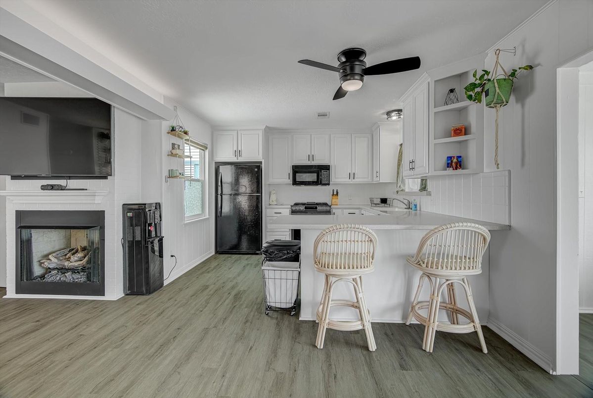Interior, Kitchen, Wood Texture Flooring