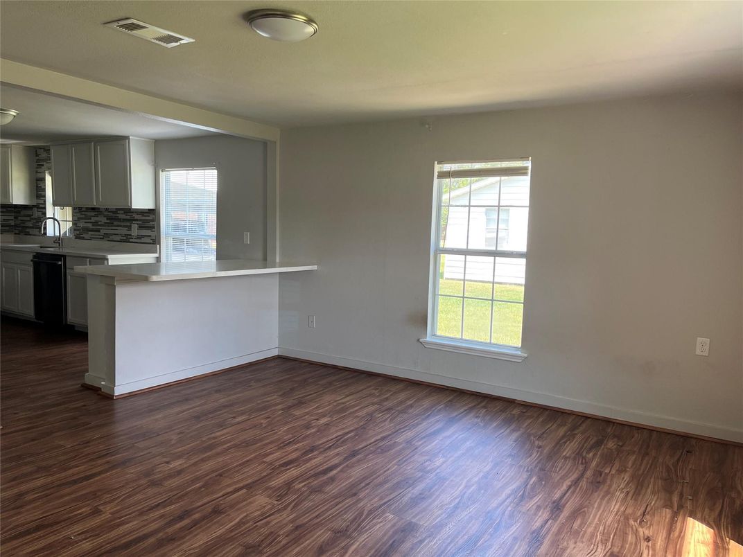 Empty room, Interior, Kitchen, Wood Texture Flooring