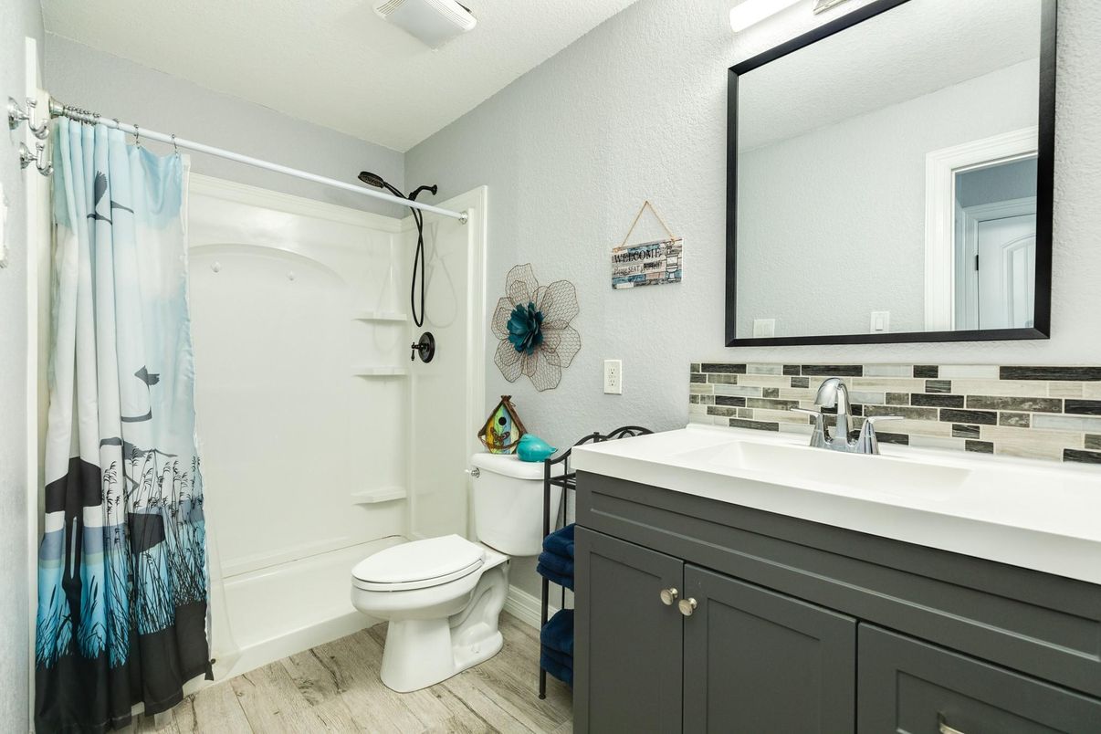 Bathroom, Interior, Wood Texture Flooring