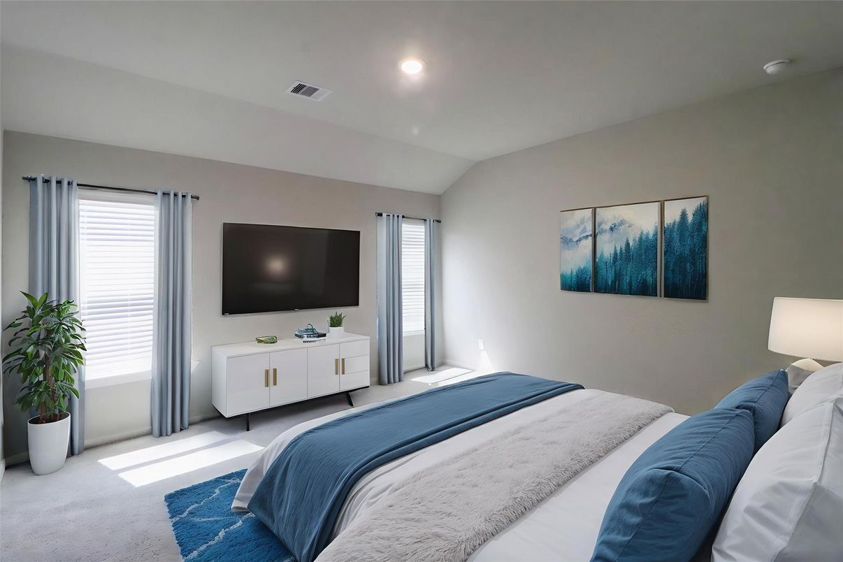Bedroom, Interior, Recessed Lighting